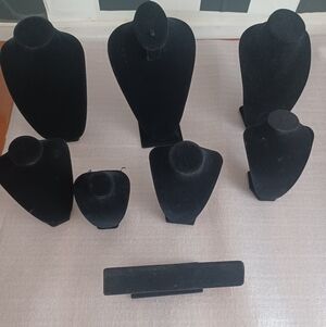 Black Velvet Jewelry Display Stands